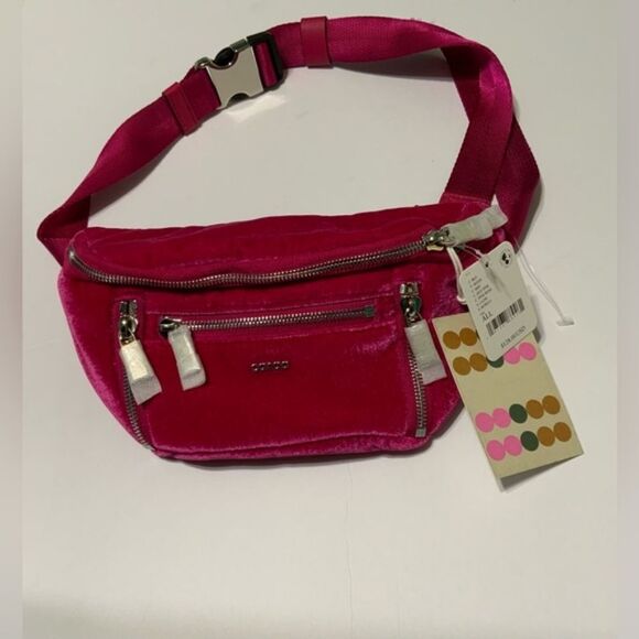 NWT Free People Caraa Velvet Small Sling Bag Pink - Picture 5 of 6